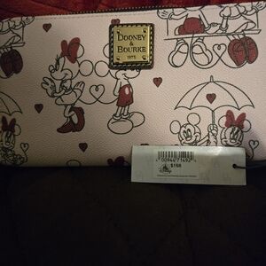 New with tags Dooney and Bourke Disney Valentine's Large zip around wallet